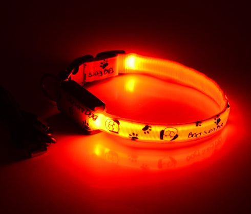 Zgarda rosie pentru caini Tize Flash S